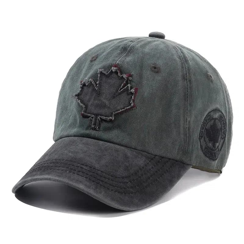 Casquette Baseball Feuille d'Hérable (Modèle: Vert Foncé)
