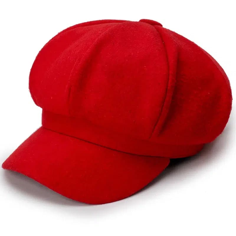 Casquette Beret Classique Pour Femme (Modèle: Rouge)