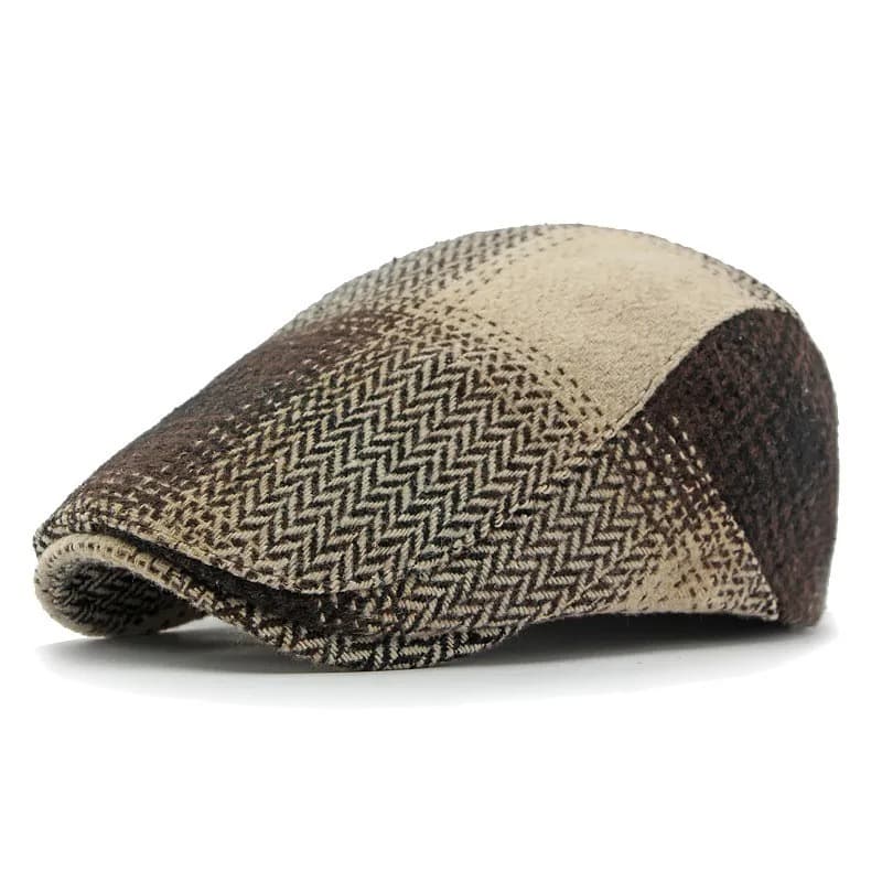 Casquette Plate Style Vintage (Modèle: Marron)