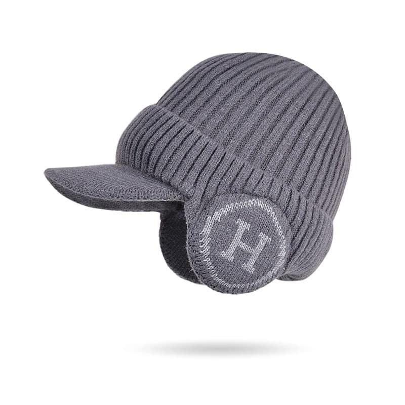 Casquette Bonnet Oreillettes (Modèle: Gris)
