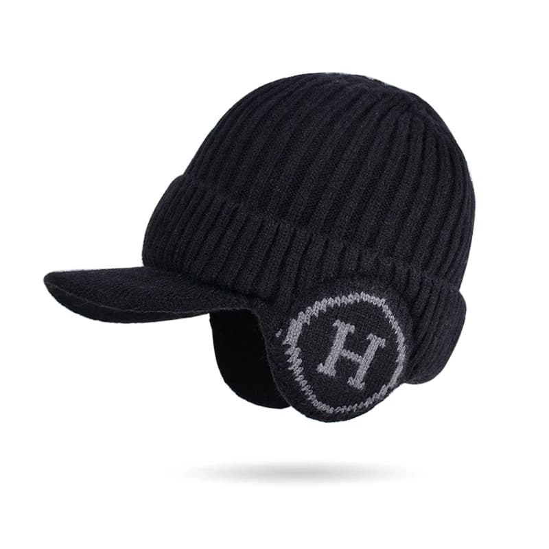 Casquette Bonnet Oreillettes (Modèle: Noir)