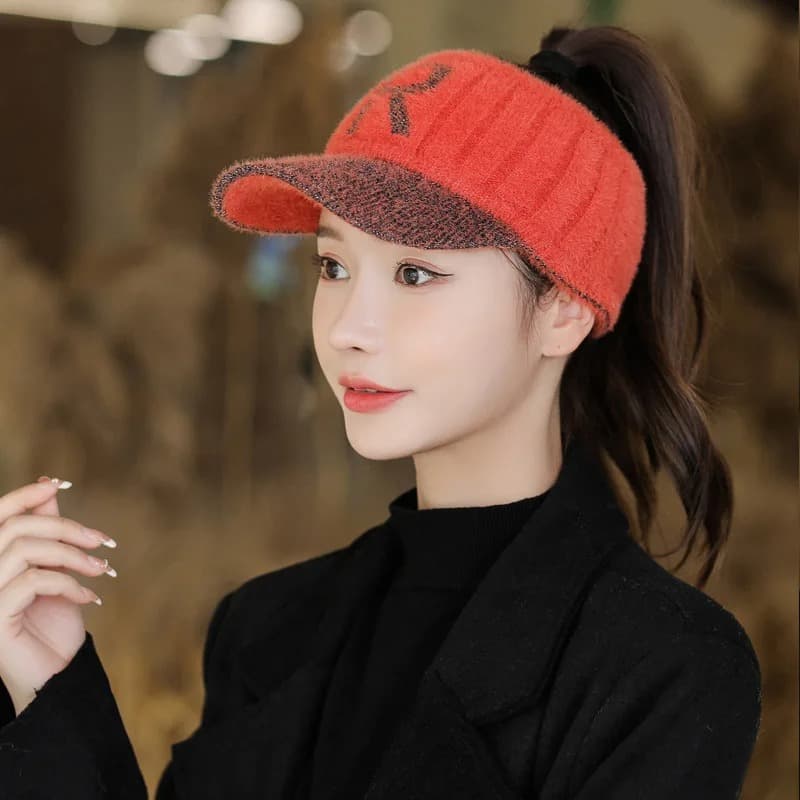 Casquette Bonnet Femme Lettre R (Modèle: Rouge)