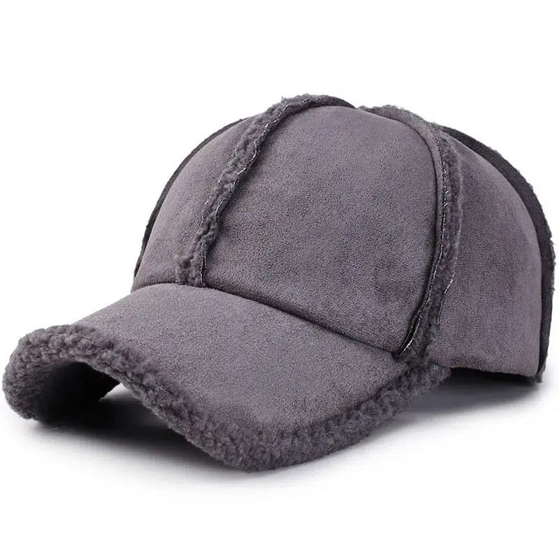 Casquette D'hiver Doublée en Laine (Modèle: Gris)
