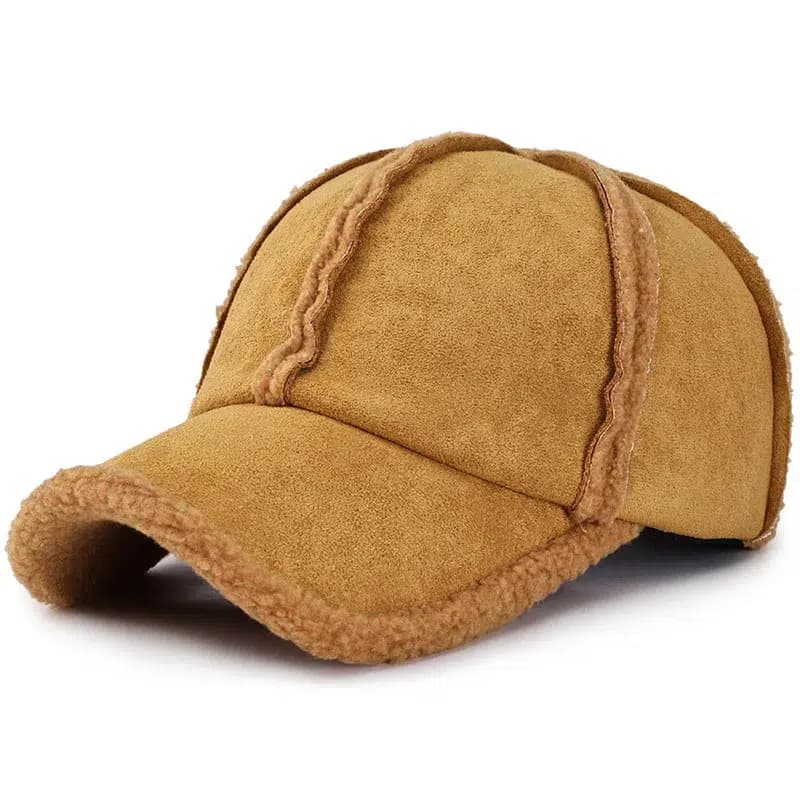 Casquette D'hiver Doublée en Laine (Modèle: Jaune)