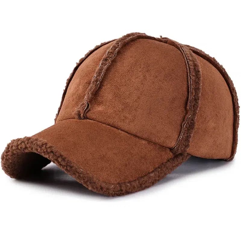 Casquette D'hiver Doublée en Laine (Modèle: Marron)