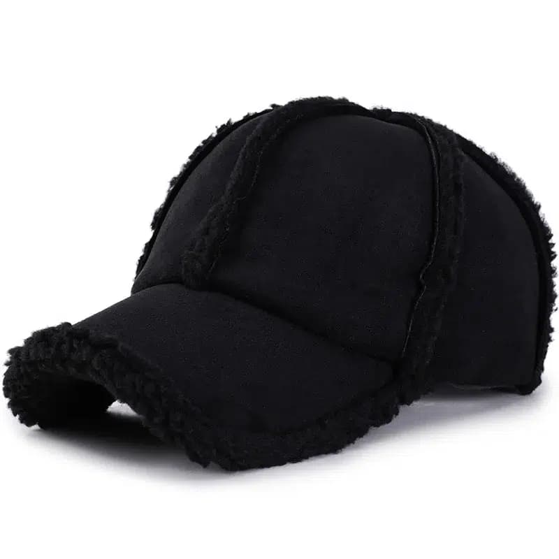 Casquette D'hiver Doublée en Laine (Modèle: Noir)