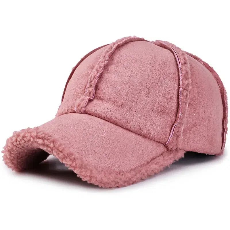 Casquette D'hiver Doublée en Laine (Modèle: Rose)