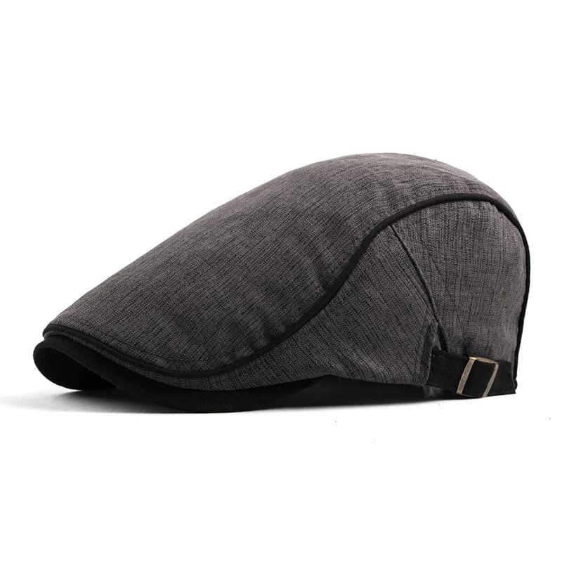 Casquette Unie Plate Réglable (Modèle: Gris Foncé)