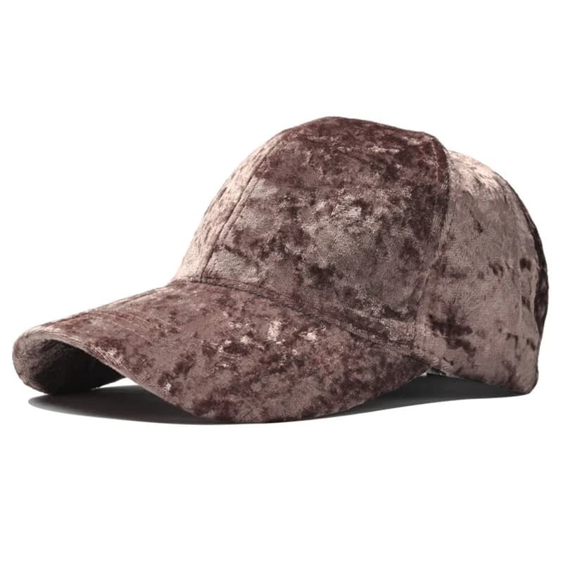 Casquette de Baseball en Velours (Modèle: Marron)