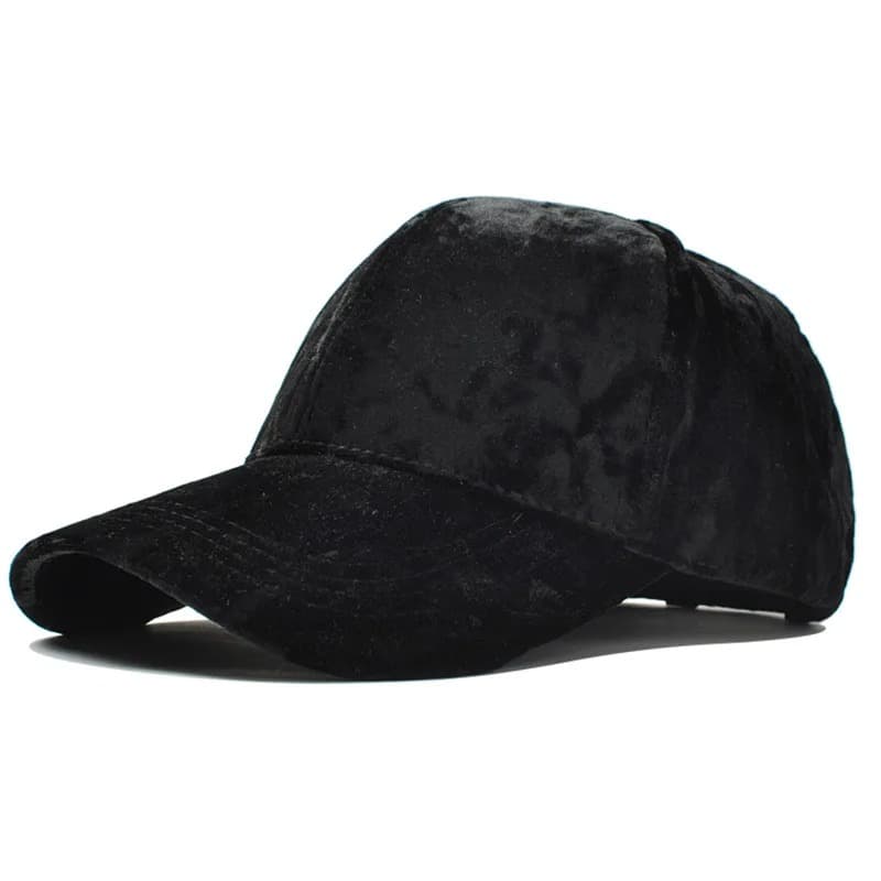Casquette de Baseball en Velours (Modèle: Noir)