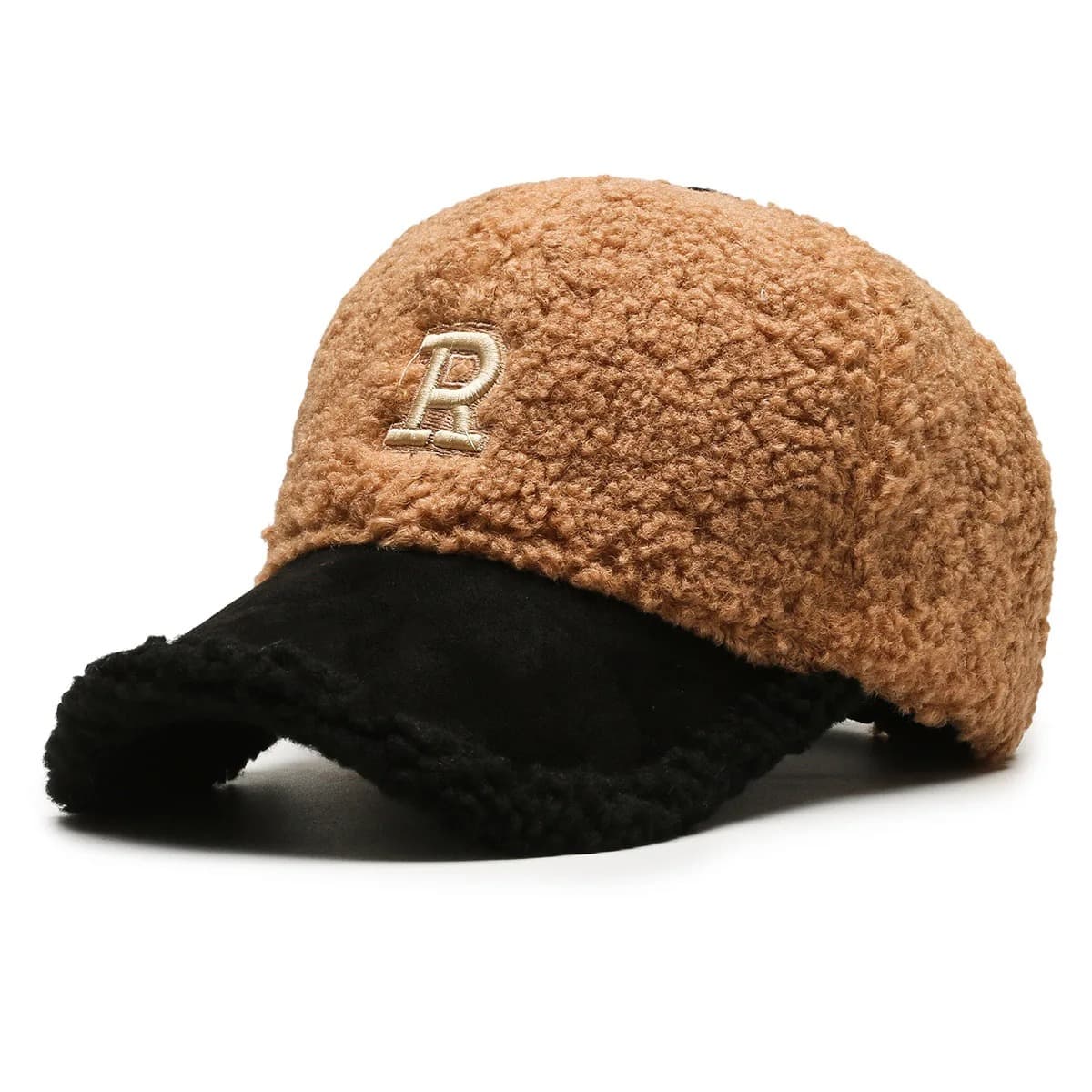 Casquette en Laine Pour Femme (Modèle: Noir/Marron)