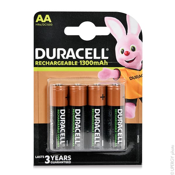 Duracell - Accus NiMH blister x4 AA DURACELL PLUS 1.2V 1300mAh