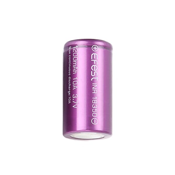 Efest - Accus Lithium-Ion EFEST 18350 Li-ion courant de décharge max. 10A grande autonomie 3.7V 1200mAh