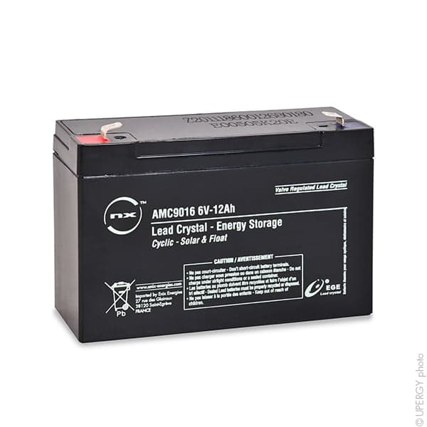 NX - Batterie lead crystal 3-CNFJ-12 6V 12Ah F6.35