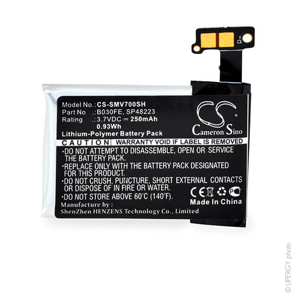 NX - Batterie montre connectée pour Samsung 3.7V 250mAh