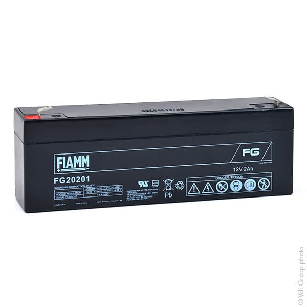 Fiamm - Batterie plomb AGM FG20201 12V 2Ah F4.8