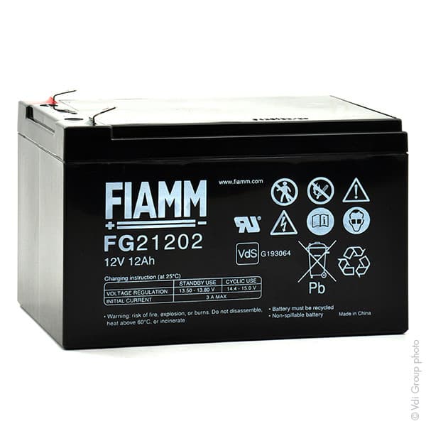 Fiamm - Batterie plomb AGM FIAMM FG21202 12V 12Ah F6.35