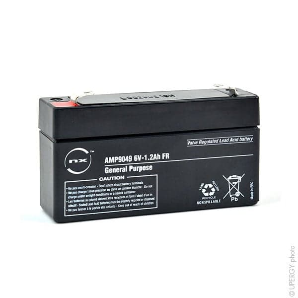 NX - Batterie plomb AGM NX 1.2-6 General Purpose FR 6V 1.2Ah F4.8