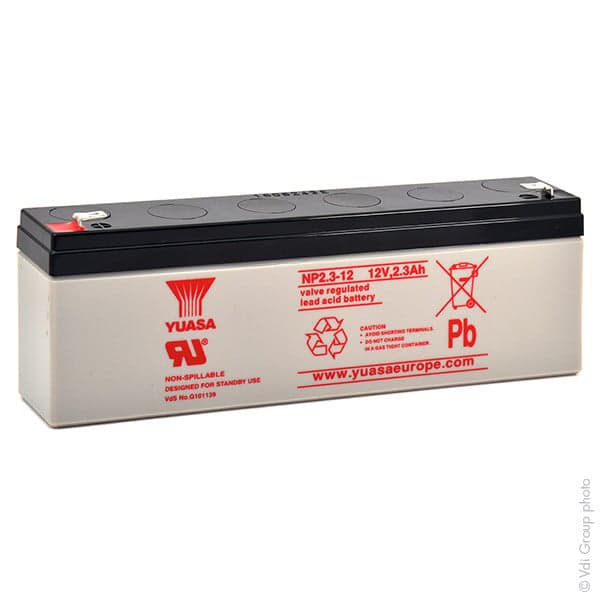 Yuasa - Batterie plomb AGM YUASA NP2.3-12 12V 2.3Ah F4.8