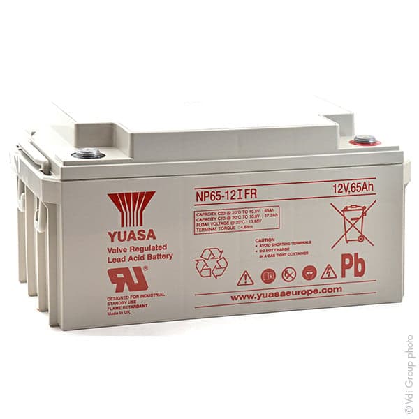 Yuasa - Batterie plomb AGM YUASA NP65-12IFR 12V 65Ah M6-F