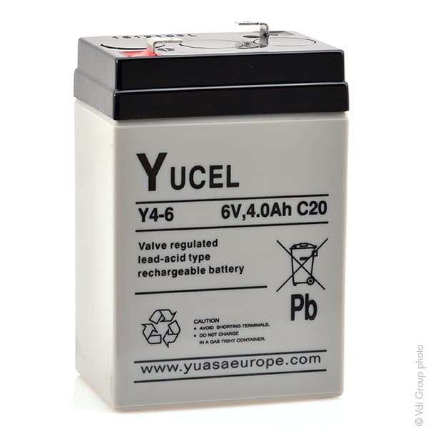 Yucel - Batterie plomb AGM YUCEL Y4-6 6V 4Ah F4.8