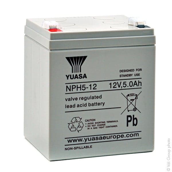Yuasa - Batterie onduleur (UPS) YUASA NPH5-12 12V 5Ah F6.35