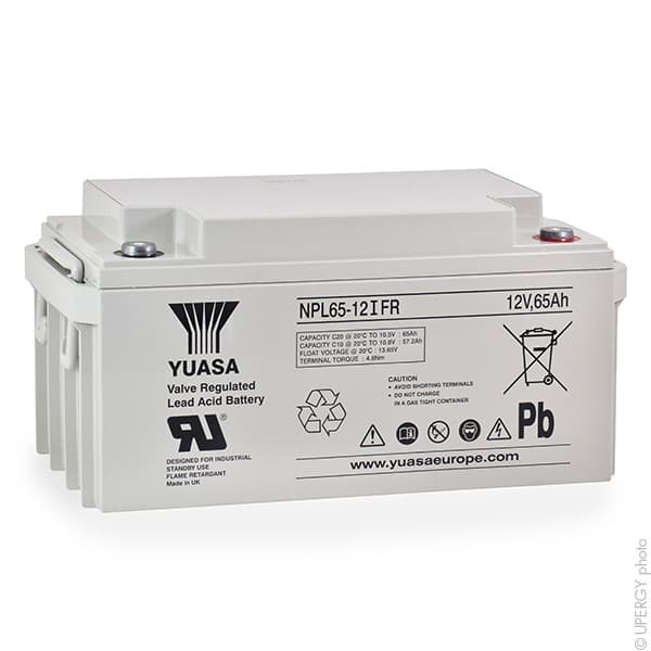 Yuasa - Batterie plomb AGM YUASA NPL65-12IFR 12V 65Ah M6-F