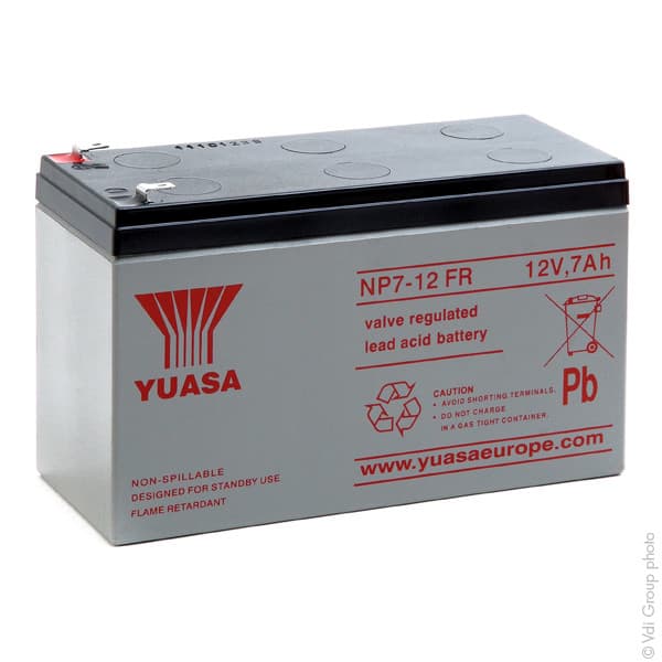 Yuasa - Batterie plomb AGM YUASA NP7-12FR 12V 7Ah F4.8