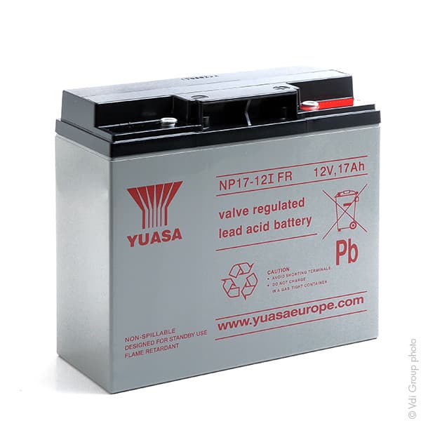 Yuasa - Batterie plomb AGM YUASA NP17-12I FR 12V 17Ah M5-F