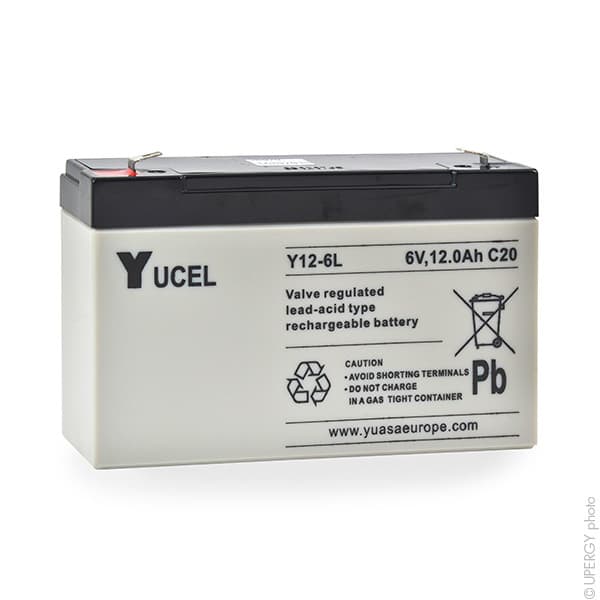 Yucel - Batterie plomb AGM YUCEL Y12-6L 6V 12Ah F6.35