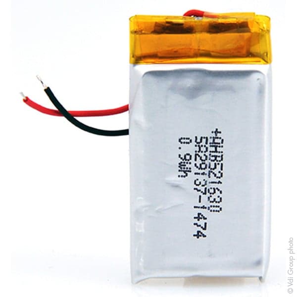 Renata / Swatch Group - Batterie Li-Po 1S1P ICP521630PM + PCM UN38.3 3.7V 250mAh fils