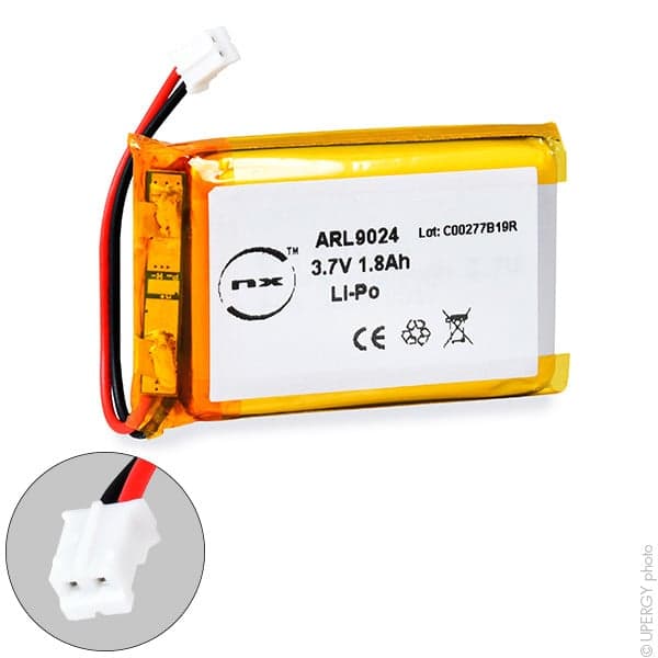 NX - Batterie Li-Po 1S1P (103450) + PCM + JST PHR2 3.7V 1800mAh