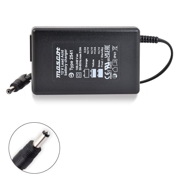Mascot - Chargeur plomb Mascot 2541 12V/2.2A 110-230V (Intelligent) - Sortie 5.5 x 2.1 mm