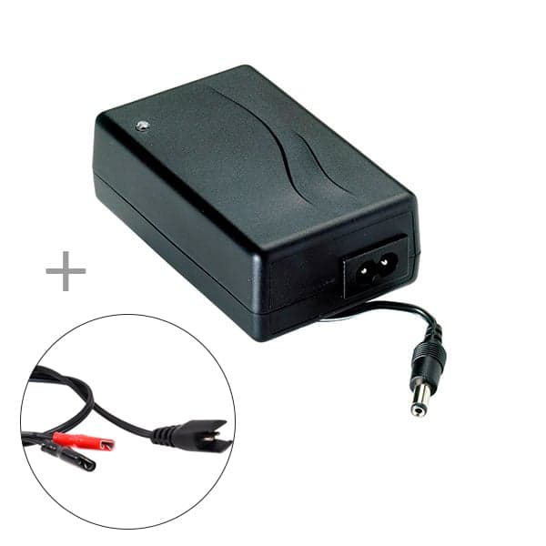 Mascot - Chargeur plomb 12V/2.2A 110-230V Mascot 2541 (Intelligent) Faston 6.35 et connecteur 5.5x 2.1mm