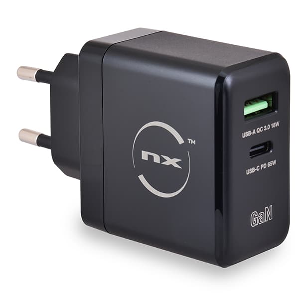 NX - Chargeur GaN 65W USB C + USB