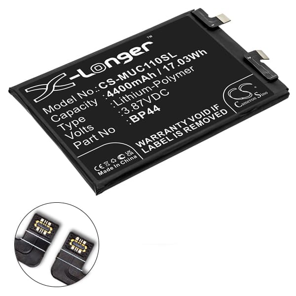 NX - Batterie téléphone, smartphone, GSM pour Xiaomi 3.87V 4400mAh