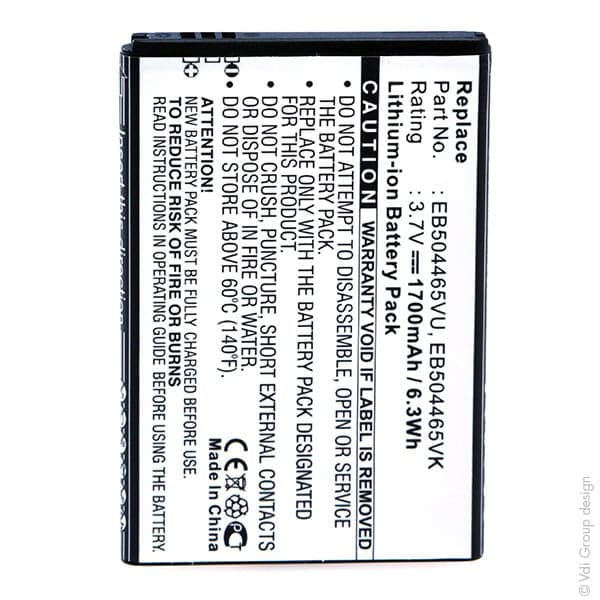 NX - Batterie téléphone, smartphone, GSM pour Vodafone 3.7V 1700mAh