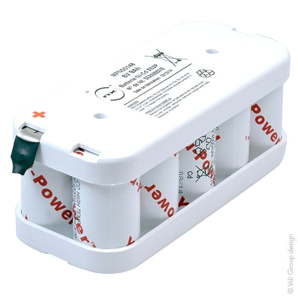 NX - Batterie eclairage secours 10xDH4-5/70 HT 5S2P ST2 6V 8Ah Cosse