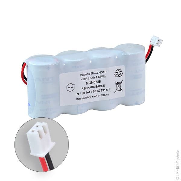 NX - Batterie eclairage secours 4x SC VNT 4S1P ST1 4.8V 1.6Ah JST
