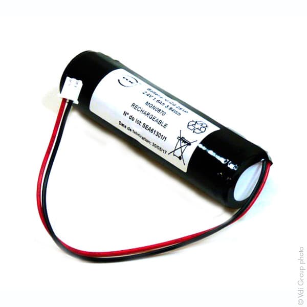 NX - Batterie eclairage secours 2x SC VNT 2S1P ST4 2.4V 1.6Ah JST