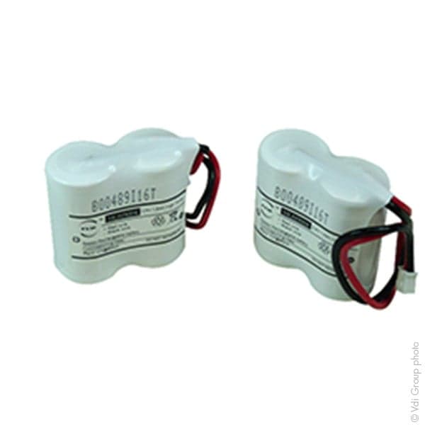 NX - Batterie eclairage secours ; lot de 2 batteries : 2x SC ST1 2.4V 1.6Ah JST