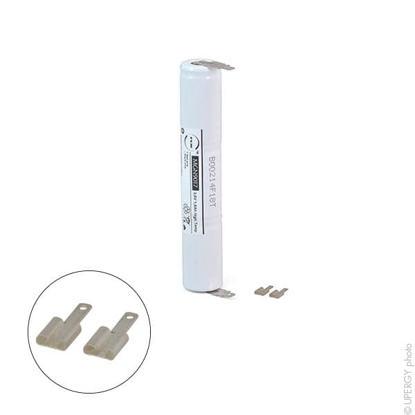 NX - Batterie eclairage secours 3xSC ST4 Faston 4.8mm (+2.8mm) 3.6V 1.6Ah