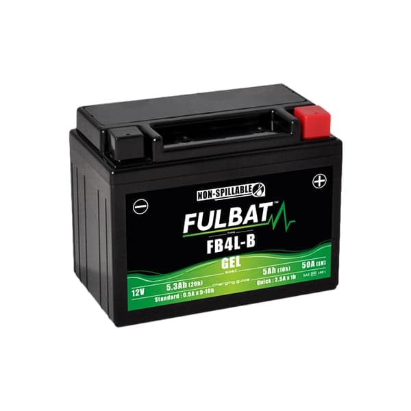 Fulbat - Batterie moto Gel YB4L-B / FB4L-B 12V 5Ah