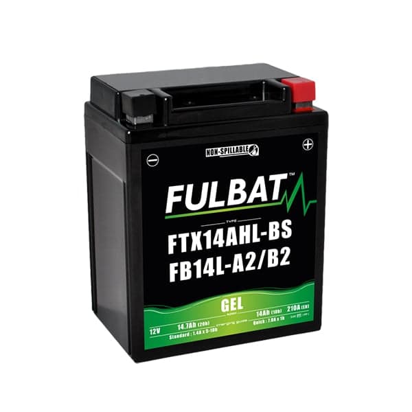 Fulbat - Batterie moto Gel YB14L-A2 / FB14L-A2 / 12N14-3A 12V 14Ah