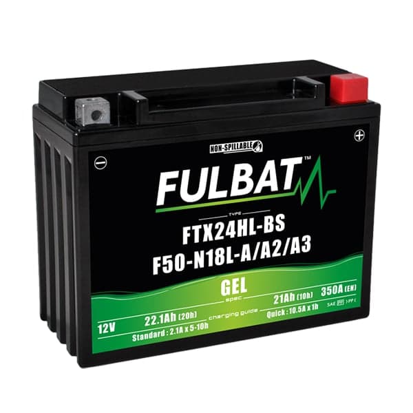 Fulbat - Batterie moto Gel Y50-N18L-A / YTX24HL-BS 12V 21Ah