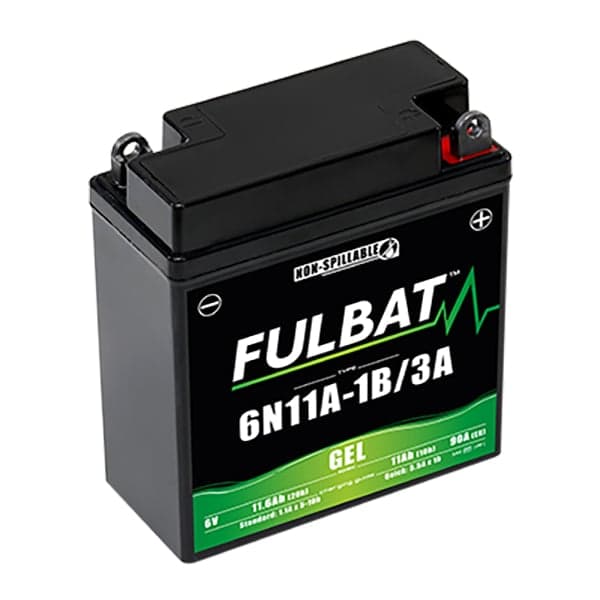 Fulbat - Batterie moto Gel 6N11A-1B / 6N11A-3A 6V 11Ah