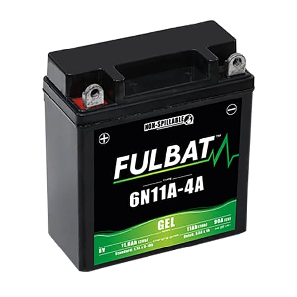 Fulbat - Batterie moto Gel 6N11A-4 6V 11Ah