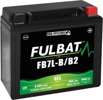 Fulbat - Batterie moto Gel YB7L-B2 / FB7L-B2 / FB7L-B 12V 8Ah