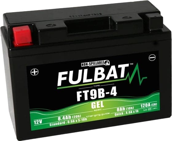Fulbat - Batterie moto Gel FT9B-4 / YT9B-BS / YT9B-4 12V 8Ah