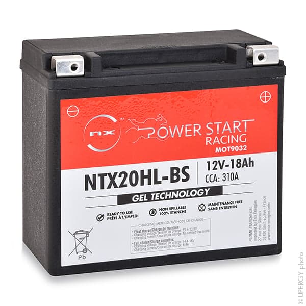 NX - Batterie moto Gel YTX20HL-BS / YTX20L-BS / NTX20HL-BS 12V 18Ah